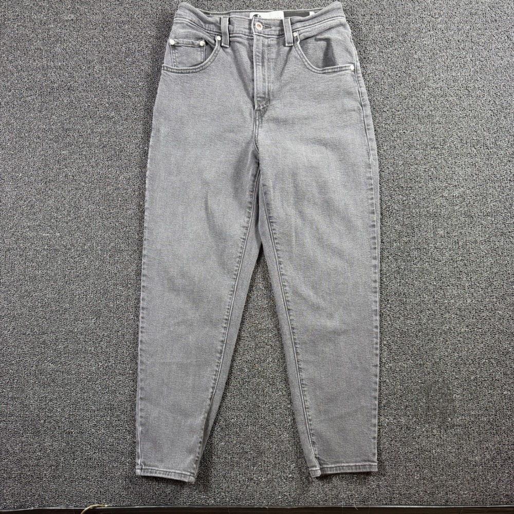 Levi's SilverTab High Rise Mom Jeans Womens 28x27 Tapered Leg Grey Wash - Picture 2 of 11